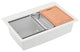 Karran Top Mount 33" Single Bowl Quartz Workstation Kitchen Sink, White