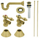 Plumbing Sink Trim Kit, P-Trap and Drain, Brushed Brass