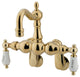 Kingston Brass Adjustable Center Wall Mount Tub Faucet, Polished Brass