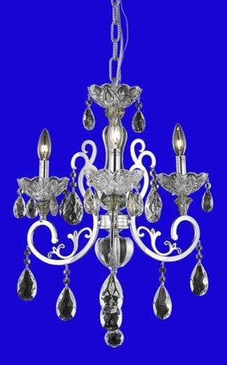 Elegant Aria Dining Room Light, Chrome Finish With Royal Cut Crystal