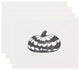 Pumpkin Single 18"x14" Cream Halloween Print Placemat, Set of 4