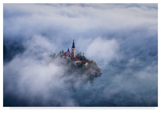 Daniel F 'The Church In Heaven' Canvas Art, 47"x30"