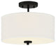 2-Light Ceiling Light, Matte Black