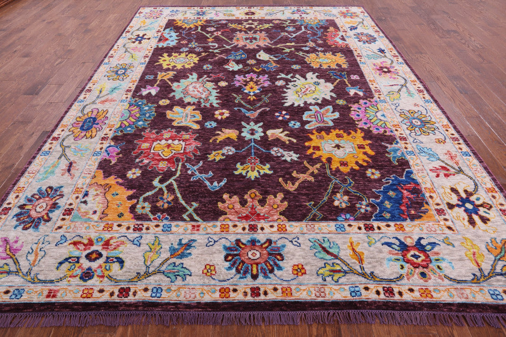 9' 1" X 11' 11" Turkish Oushak Handmade Rug - Q14852