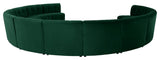 Limitless Velvet Upholstered 12-Piece Modular Sectional, Green
