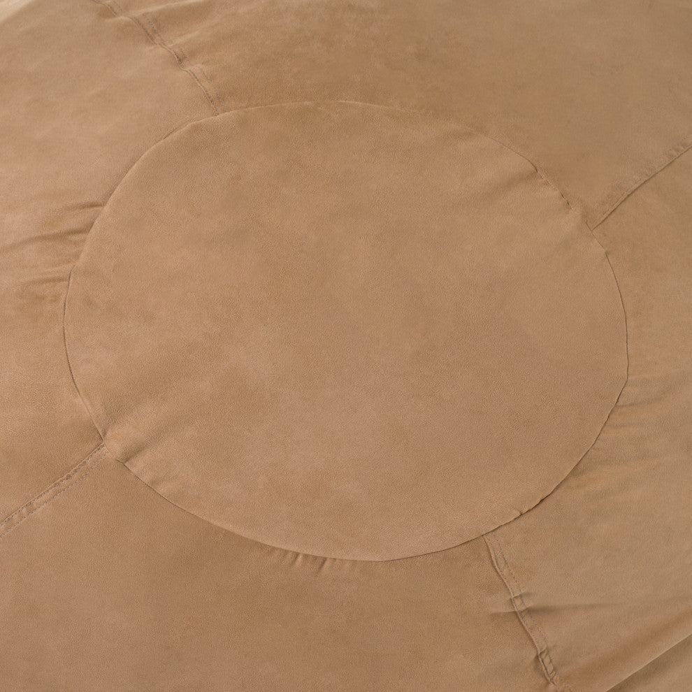 GDF Studio Waldo Faux Suede 5 Foot Bean Bag, Tan