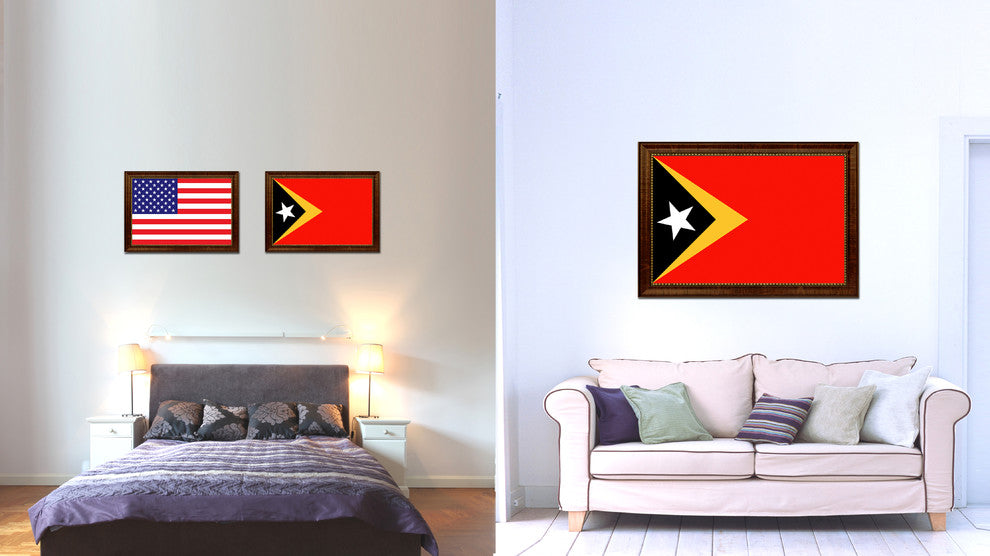 East Timor Country Flag Canvas Print, 27"x39"