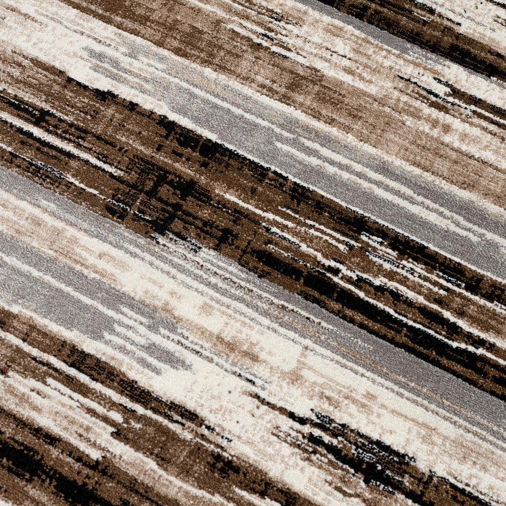 Rug Branch Modern Abstract Camo Brown Beige Indoor Area Rug - 8''x10''