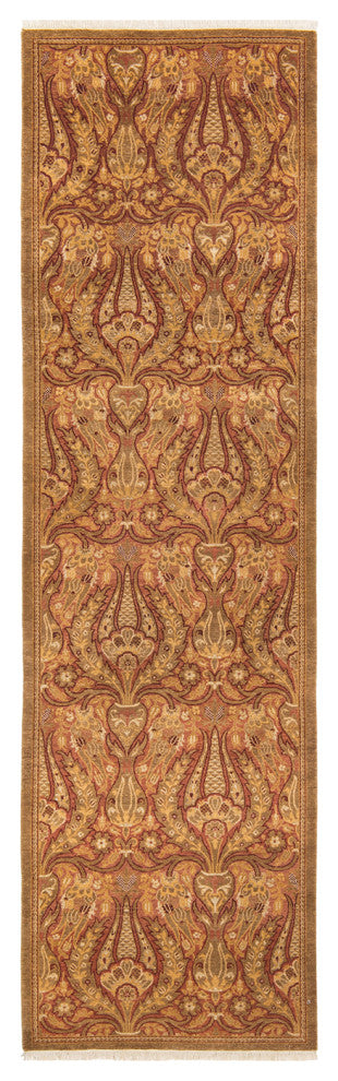 Mogul, One-of-a-Kind Hand-Knotted Runner Pink, 2'7"x9'2"