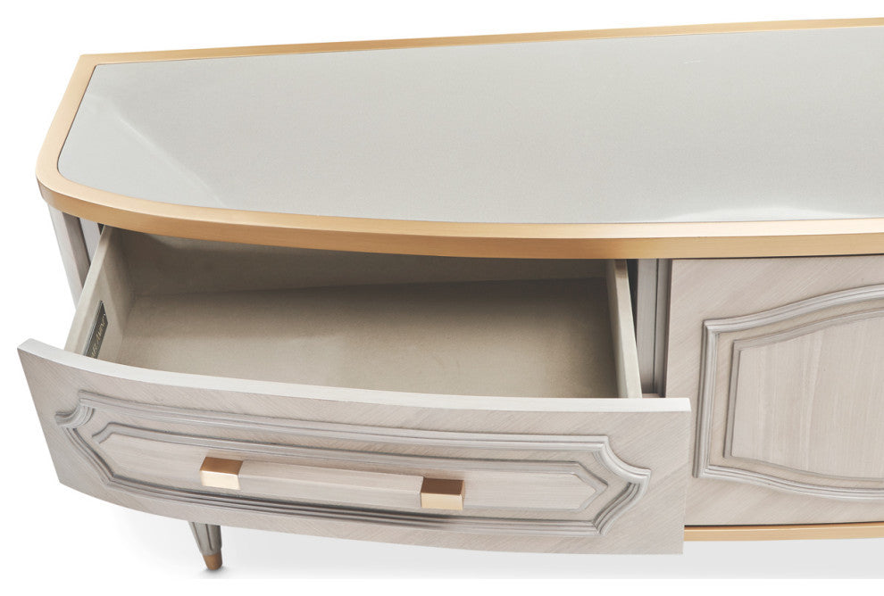 St. Charles Media Cabinet, Dove Gray