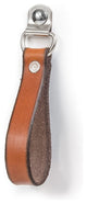 Leather Drawer Pull, The Burnside, Honey, Large, Nickel