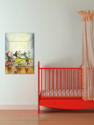 "Ballet Lesson" Painting Print on Canvas by Curtis