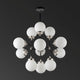 Safavieh Couture Cullen White Glass Chandelier Black