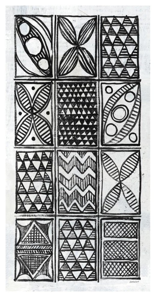 "Patterns of the Amazon III BW" Digital Paper Print by Kathrine Lovell, 20"x38"