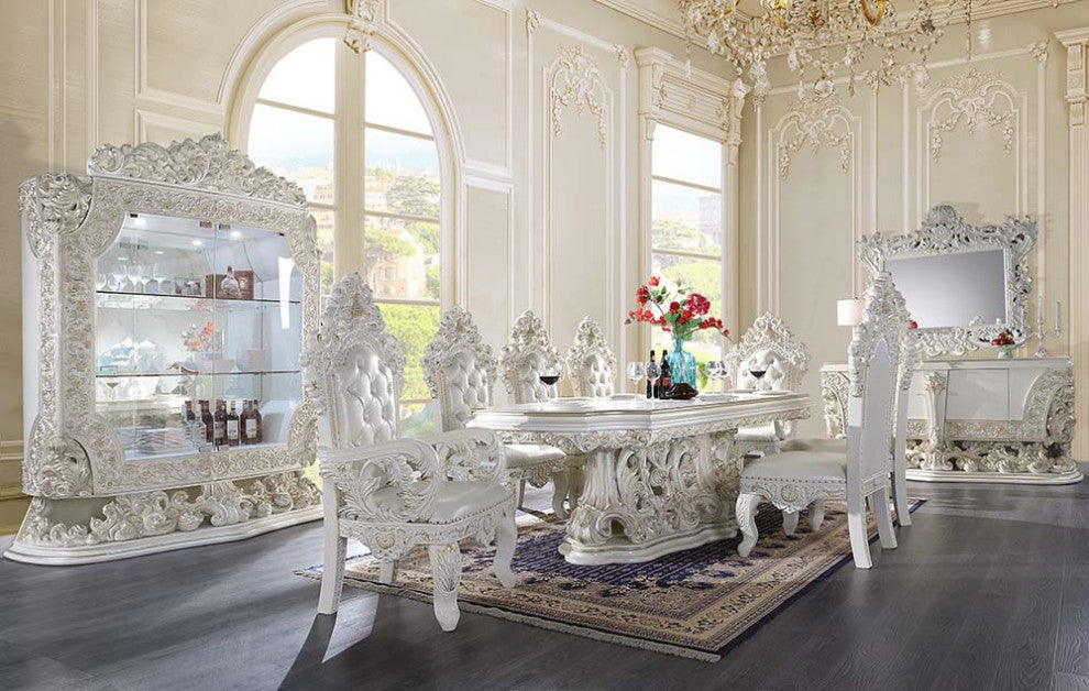 Acme Adara Dining Table Antique White Finish