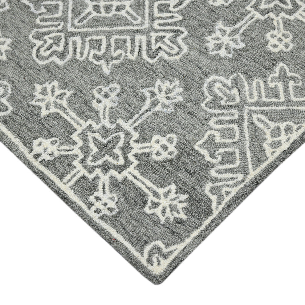 Boscage Penswick Area Rug, Light Gray, 8' x 11', Geometric