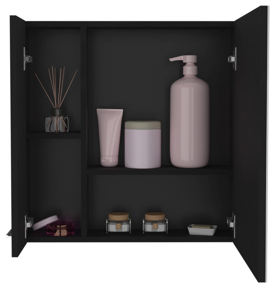 Medicine Cabinet Prague, Bathroom, Black