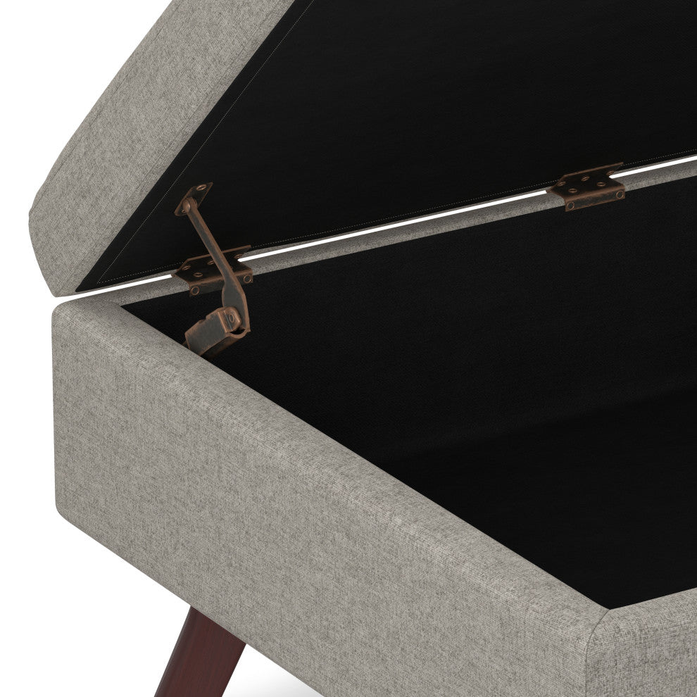 Owen Coffee Table Storage Ottoman, Cloud Gray