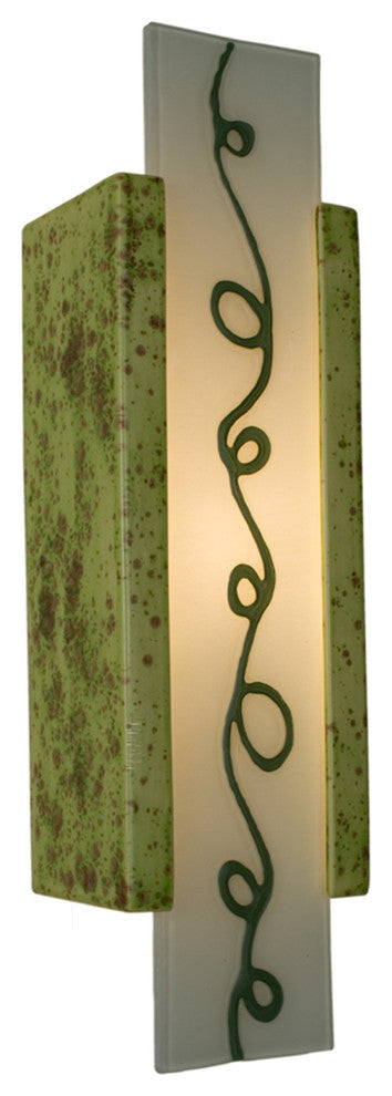 Squiggle Wall Sconce, Pistachio and Clover, Bulb Type: E12