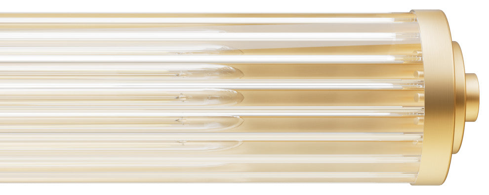 Holly Grove Alturas Gold With Clear Glass 2 Light Vanity Wall