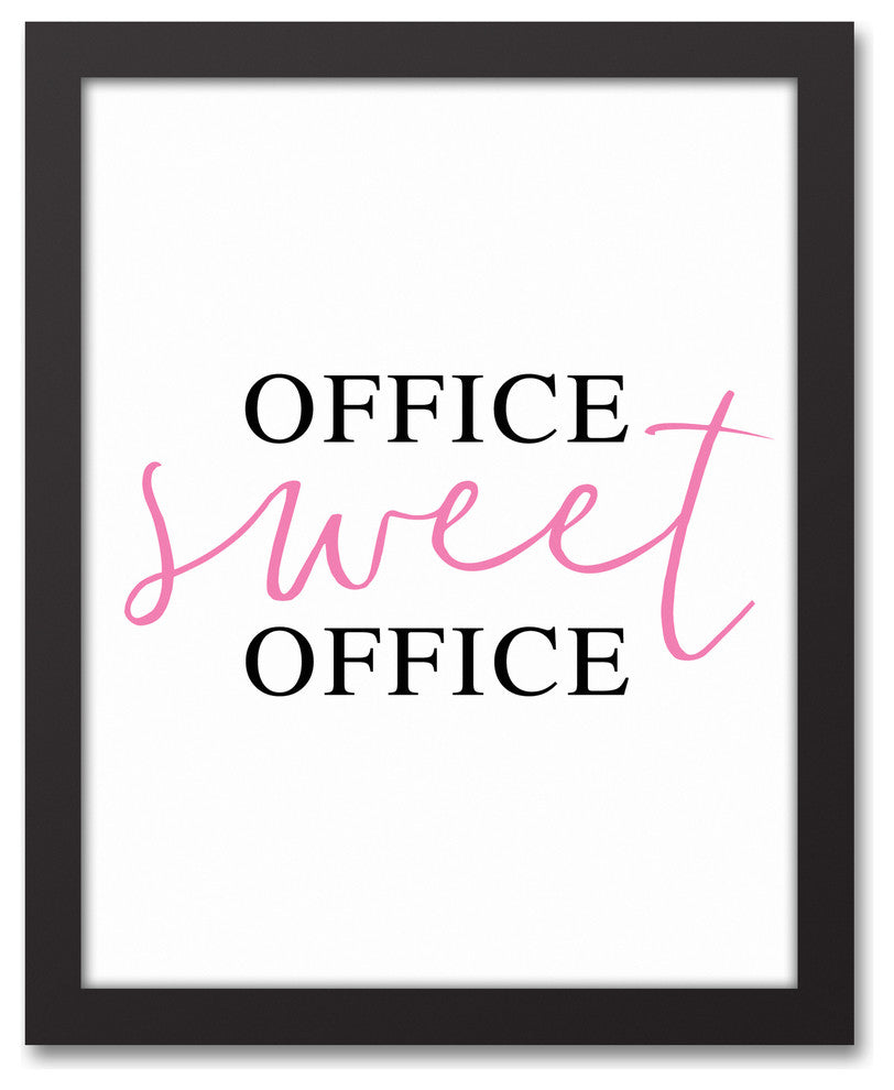Office Sweet Office 11x14 Black Framed Canvas