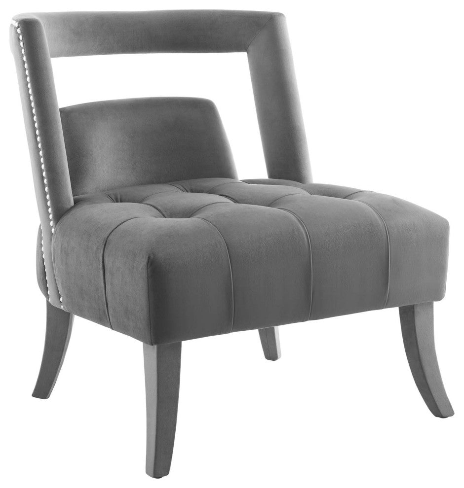 Honor Armchair Performance Velvet Set of 2-Gray