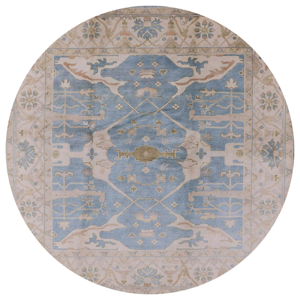 Ahgly Company Indoor Round Mid-Century Modern Area Rugs, 4' Round