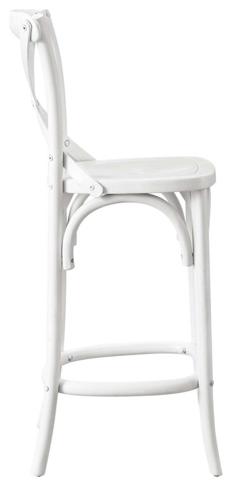 Gear Counter Stool, White