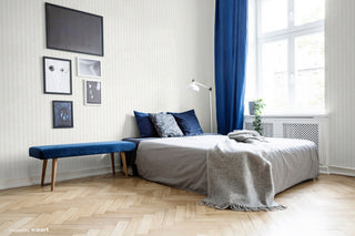 White Tonal Stripe Wallpaper