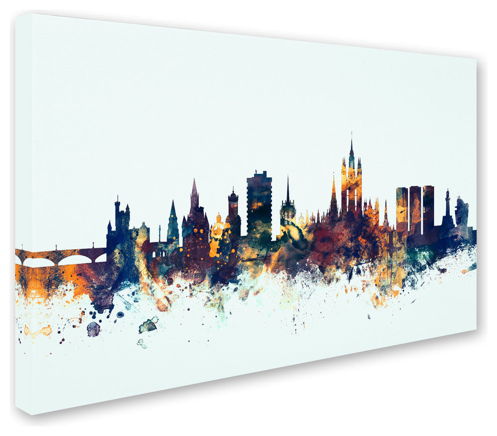 Michael Tompsett ''Aberdeen Scotland Skyline Blue'' Canvas Art, 22x32