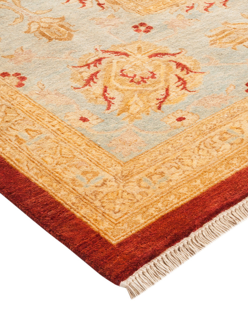Eclectic, One-of-a-Kind Hand-Knotted Area Rug Red, 10'1"x13'3"