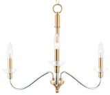 Maxim 25373CL Clarion 3 Light 24"W Taper Candle Pendant - Polished Chrome /
