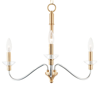 Maxim 25373CL Clarion 3 Light 24"W Taper Candle Pendant - Polished Chrome /