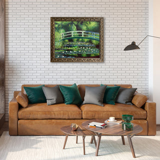 Japanese Bridge, Elegant Gold Frame 20"x24"