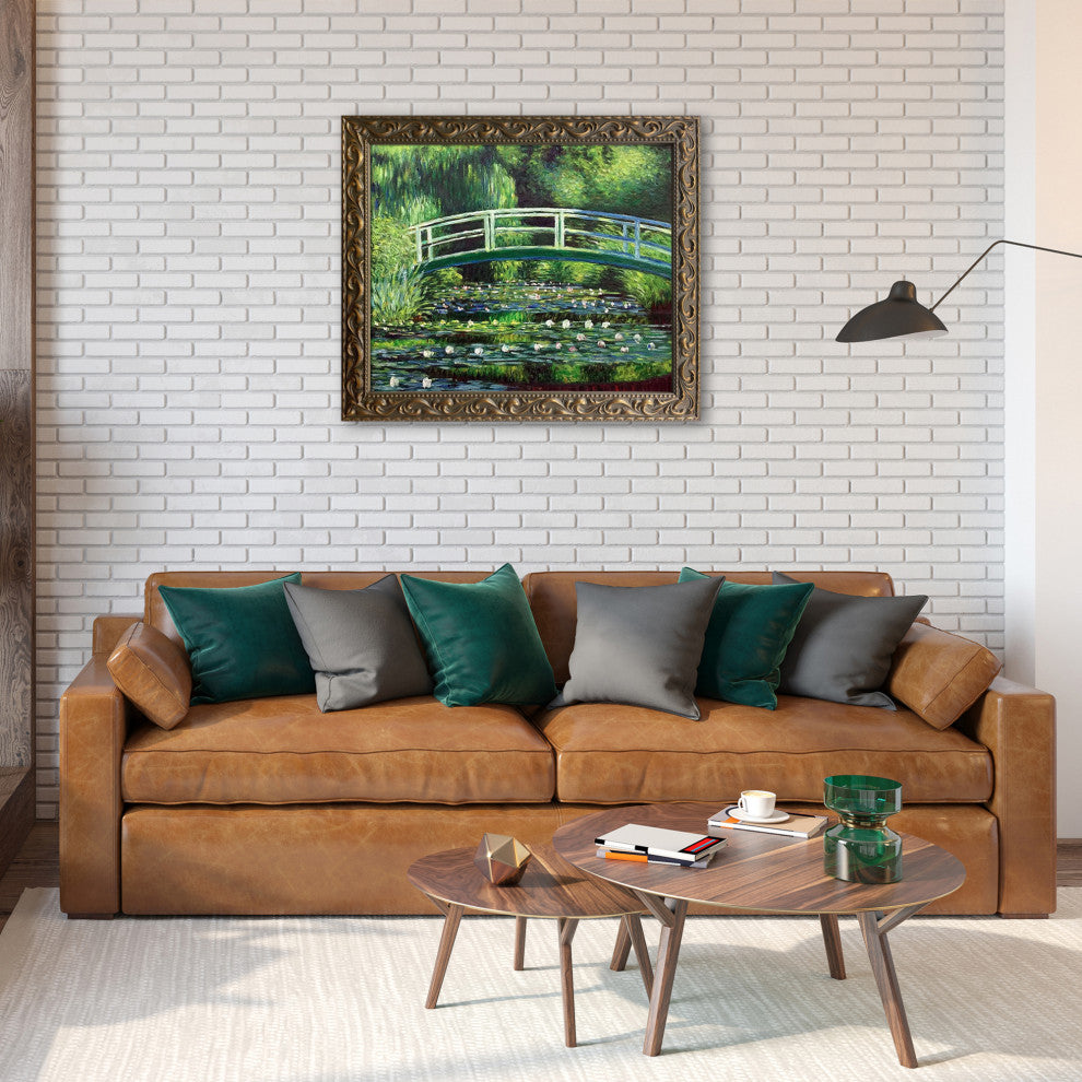 Japanese Bridge, Elegant Gold Frame 20"x24"