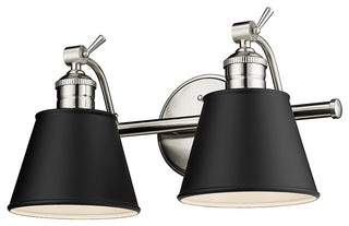 2 Light 15.9" Brushed Nickel Vanity Light