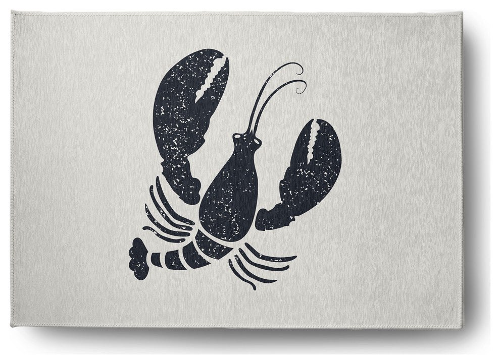 Lobster Nautical Chenille Rug