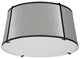 3 Light Trapezoid Flush Mount Black Grey Shade with 790 Diffuser