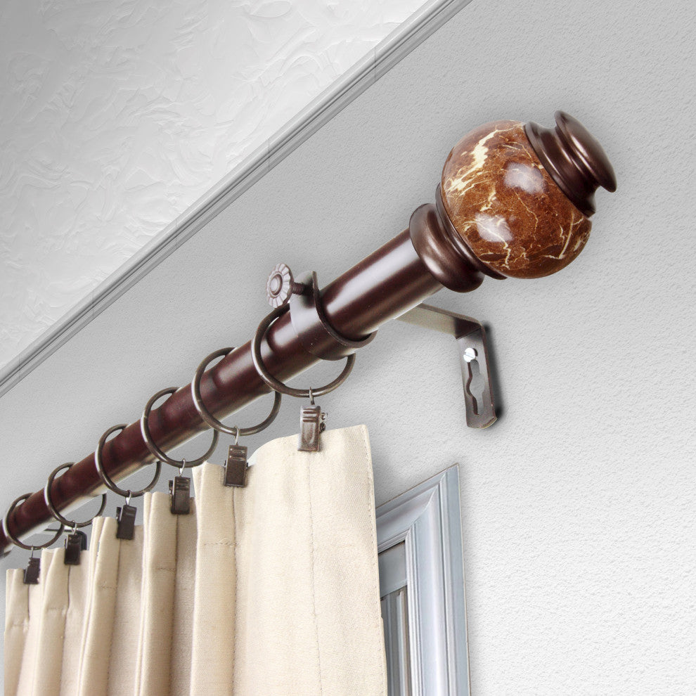 Polychrome 1" Curtain Rod, Bronze, 66"-120"