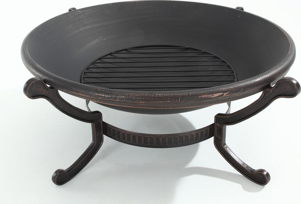 Outdoor 35" Cast Iron Fire Pit