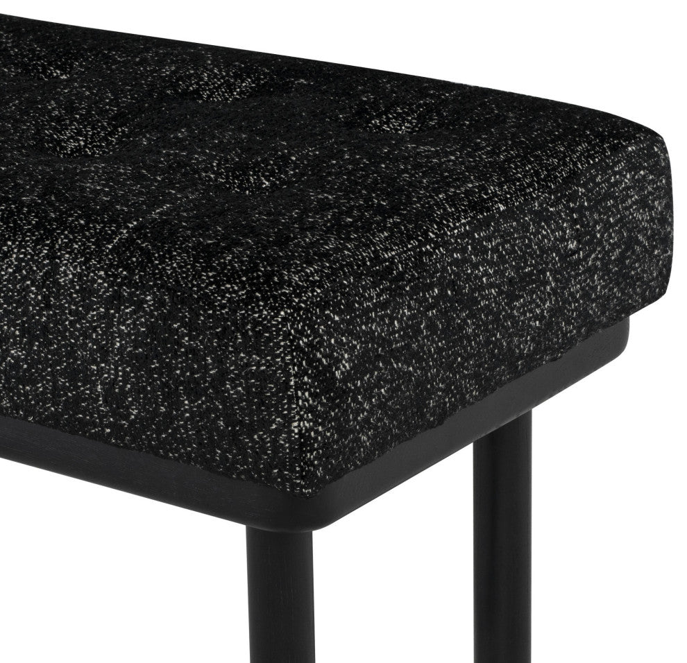 Arlo Salt & Pepper Fabric Occasional Bench