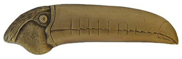 Right Toucan Pull, Antique-Style Brass