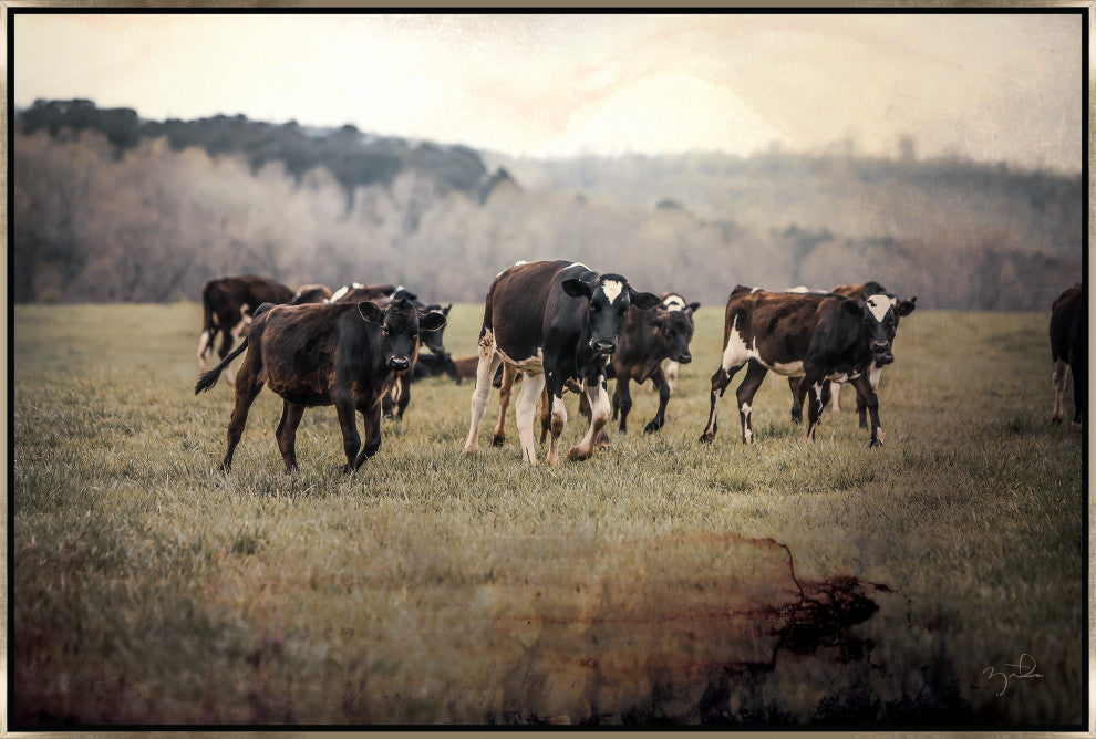 54x36 Greet II, Framed Artwork, Silver