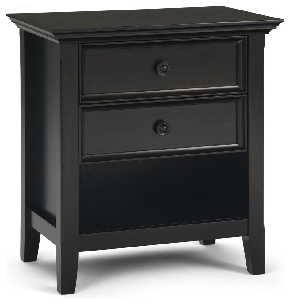 Amherst Solid Wood 24 Inch Wide Bedside Nightstand Table In Hickory Brown