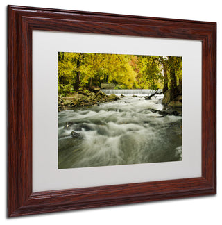 PIPA Fine Art 'Hoopes Falls in the Autumn' Matted Framed Art, 14x11