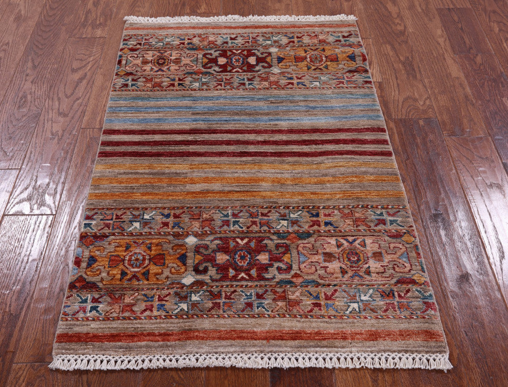 2' 8" X 4' 0" Khorjin Super Kazak Hand Knotted Wool Rug Q10231