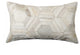 HomeRoots 12" x 20" x 5" White Hexagon Torino Kobe Cowhide Pillow