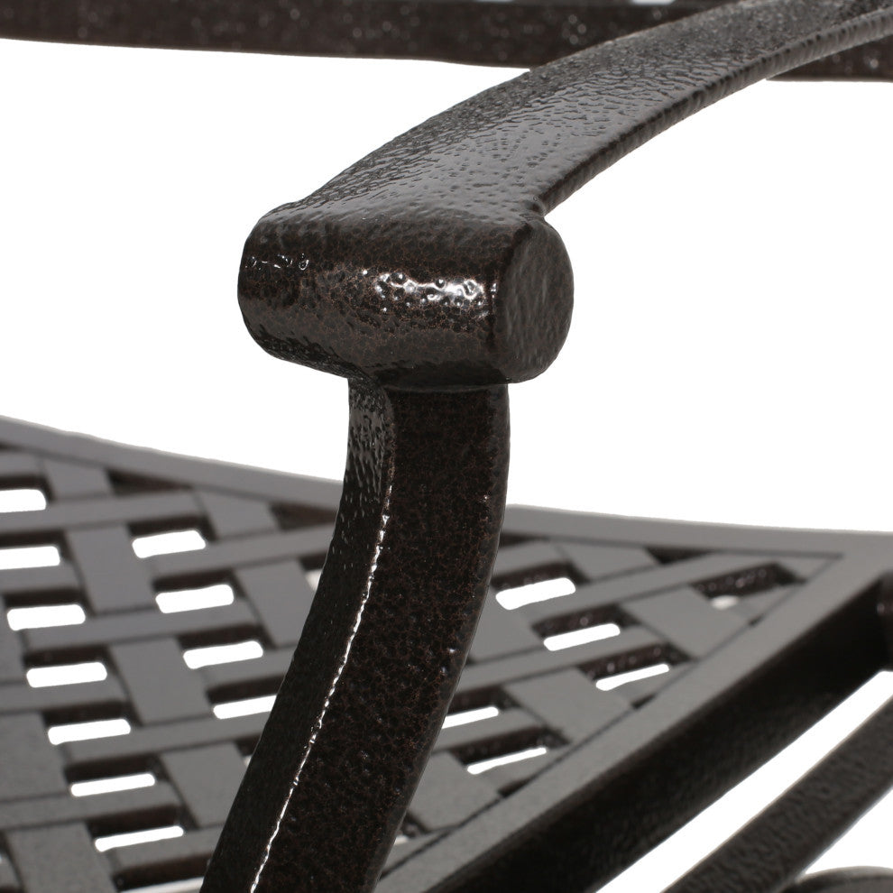 Ridgecrest Traditional Outdoor Aluminum Dining Chair, Set of 2