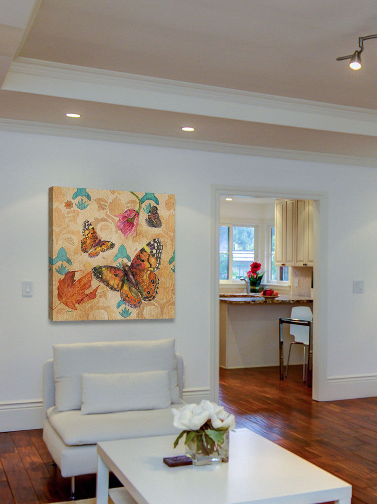 "Painted Lady Butterfly" Painting Print on Canvas by Evelia