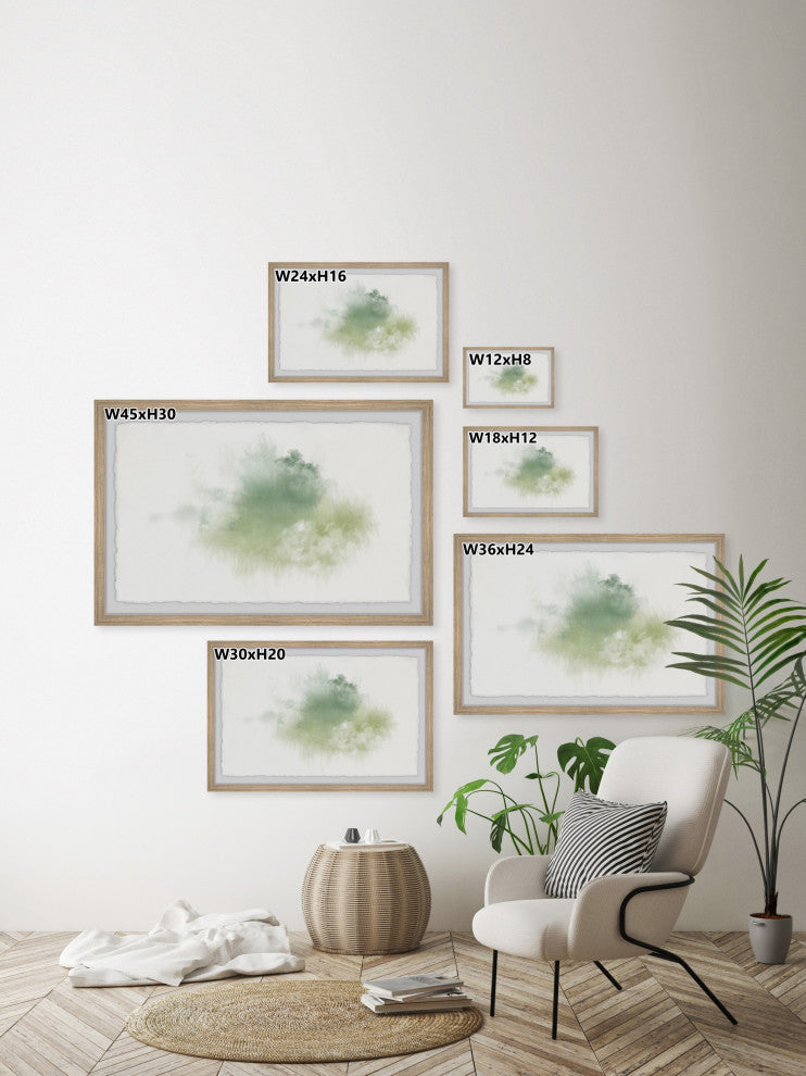 "Green Woodlands" Framed Painting Print, 12x8